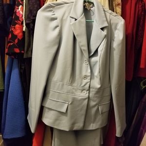 Vintage blazer and skirt set light blue color